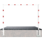 Height restriction barriers | pivotable | for casting in concrete | total width: 4000 mm